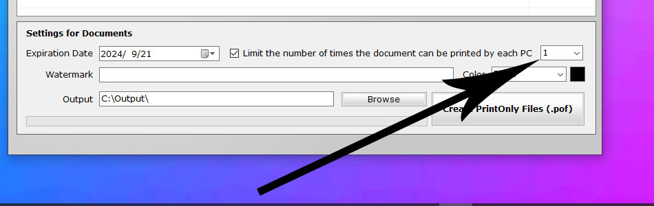 Set the Number of Print Times for a Document